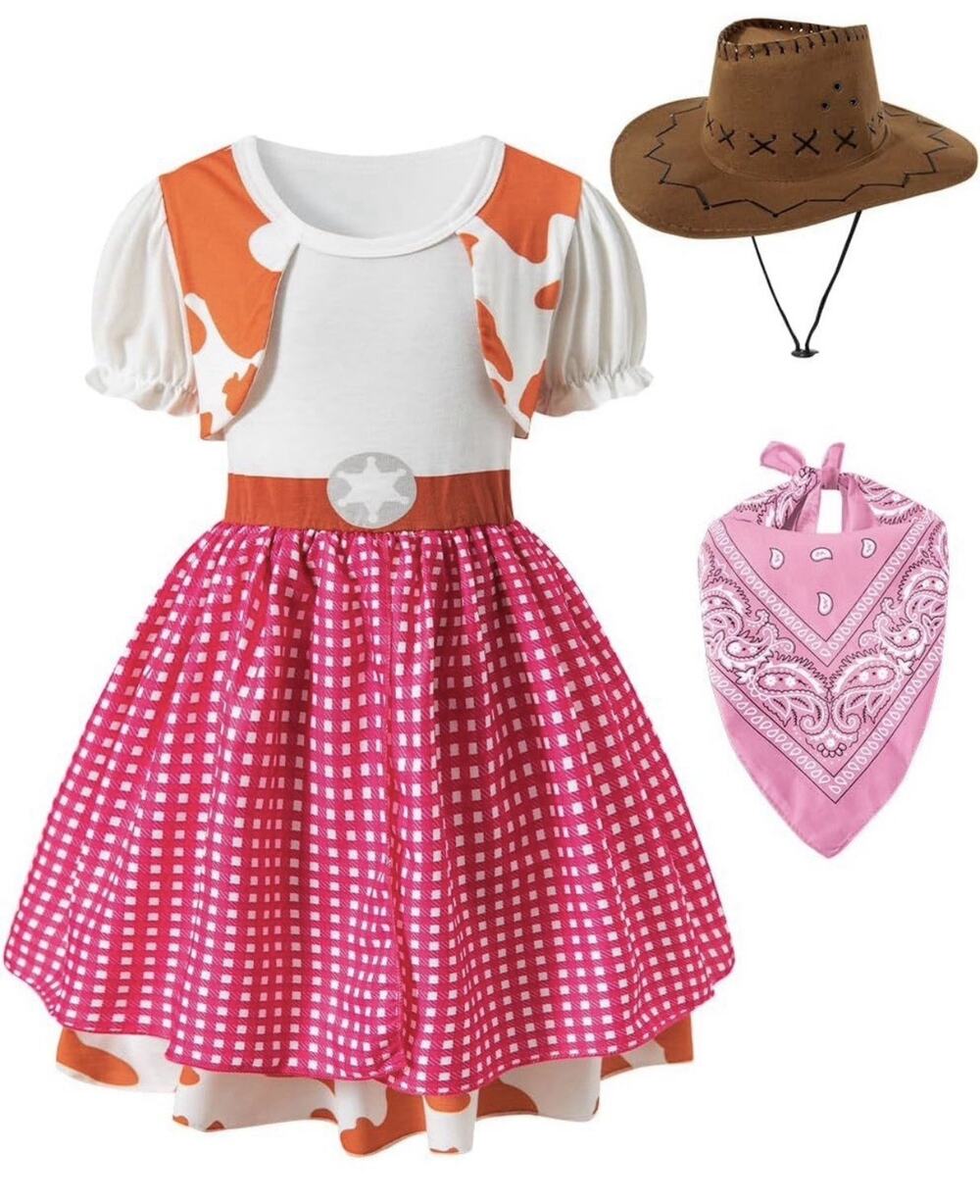 Toddler Girls Cowgirl Outfit Halloween Costume Party Dress Up 3T